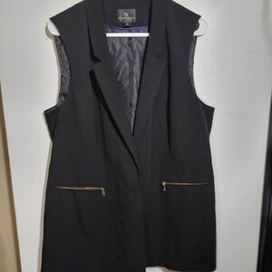 Worthington Black Sleeveless Jacket